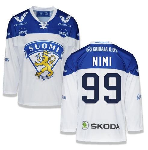 Finlands Ishockey Landslagströja med Tryck Namn och Nummer, Replica