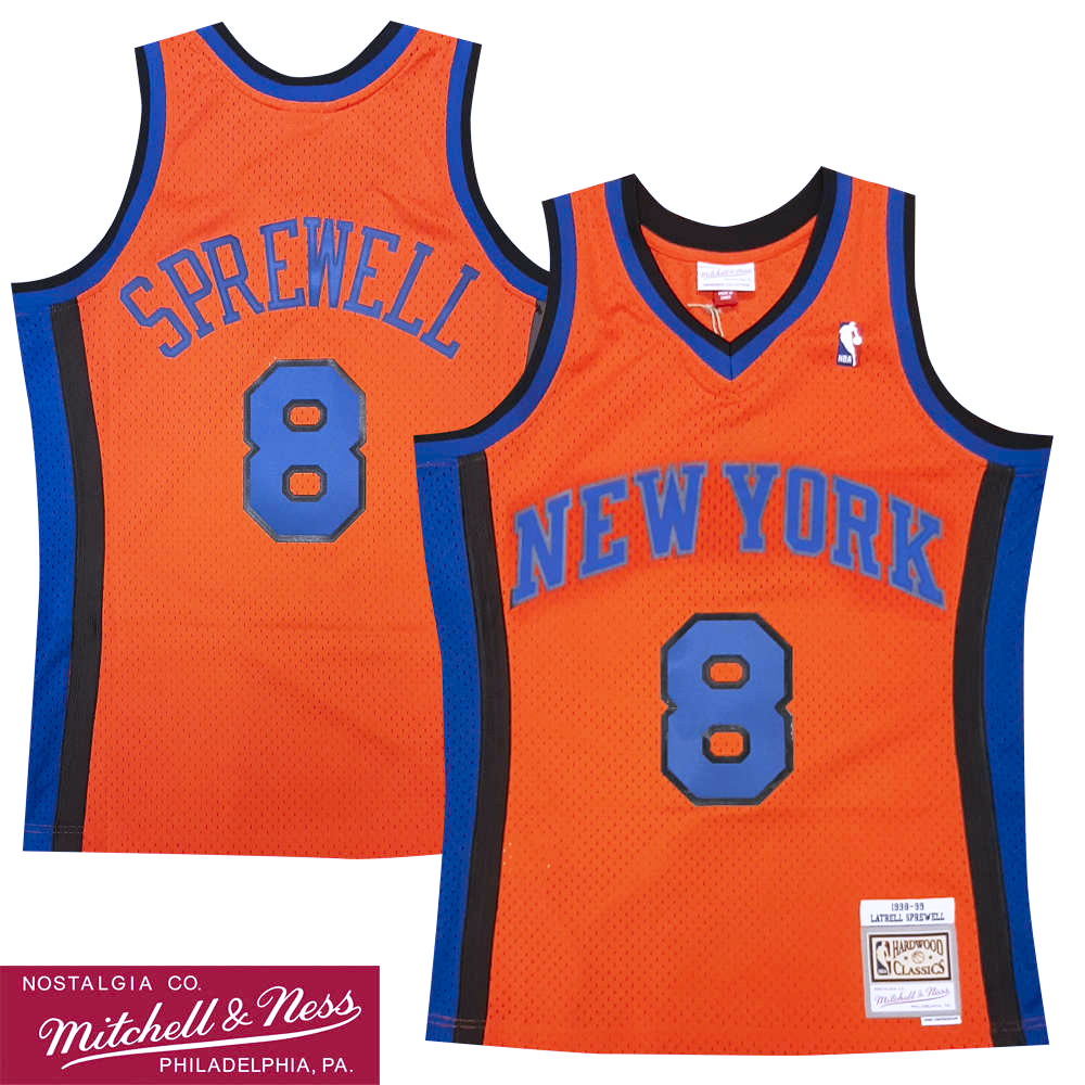 Latrell Sprewell Signed Mitchell&Ness New York Knicks Shirt - CharityStars